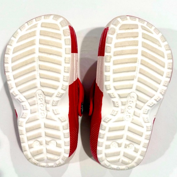 Crocs Kids Lined Holiday Clogs Girls 10 Candy Canes Glitter Peppermint Christmas - Picture 4 of 7